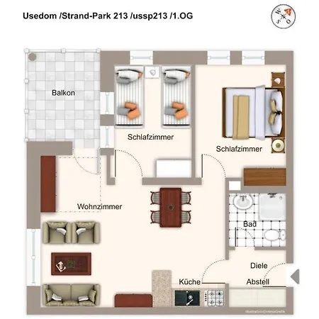 公寓 Strand-park Strand-park 213 塞巴特黑灵斯多夫