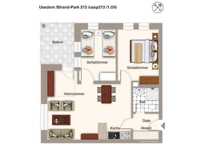 Apartment Strand-park Strand-park 213 Ostseebad Heringsdorf